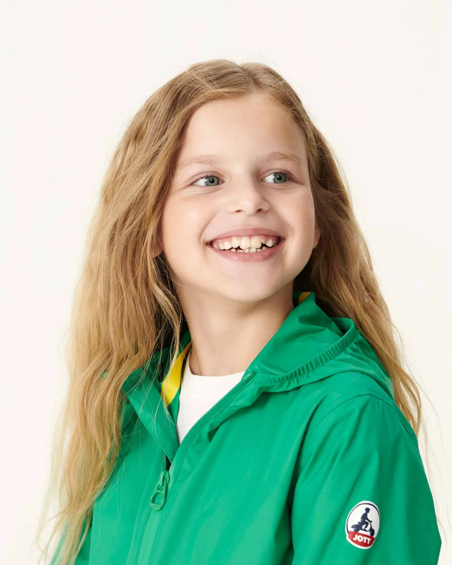 JOTT Madeira Children'S Green Hooded Waterproof Jacket 243 Poppy Green New