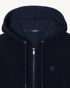 JOTT Marine Corail Zipped Terrycloth Jacket 104 Navy Sale