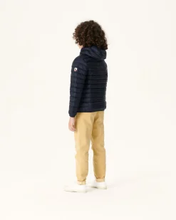 JOTT Navy Hugo Children'S Lightweight Hooded Down Jacket 104 Marine Best