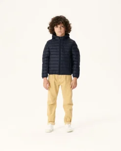 JOTT Navy Hugo Children'S Lightweight Hooded Down Jacket 104 Marine Best