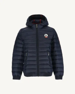 JOTT Navy Ludo Children'S Hooded Down Jacket 104 Marine Clearance