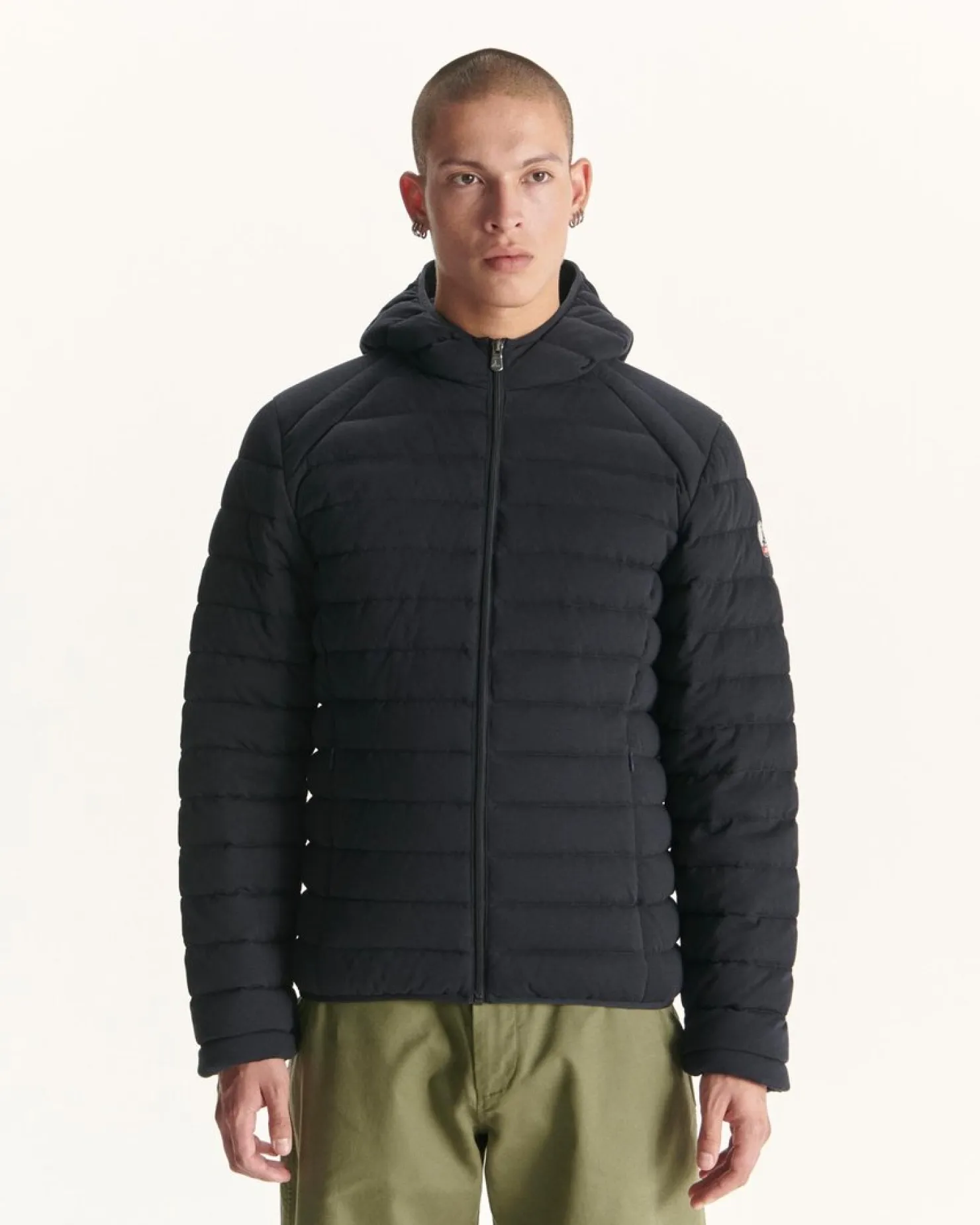 JOTT Navy Nico Hooded Jersey Puffer Jacket 104 Marine Cheap