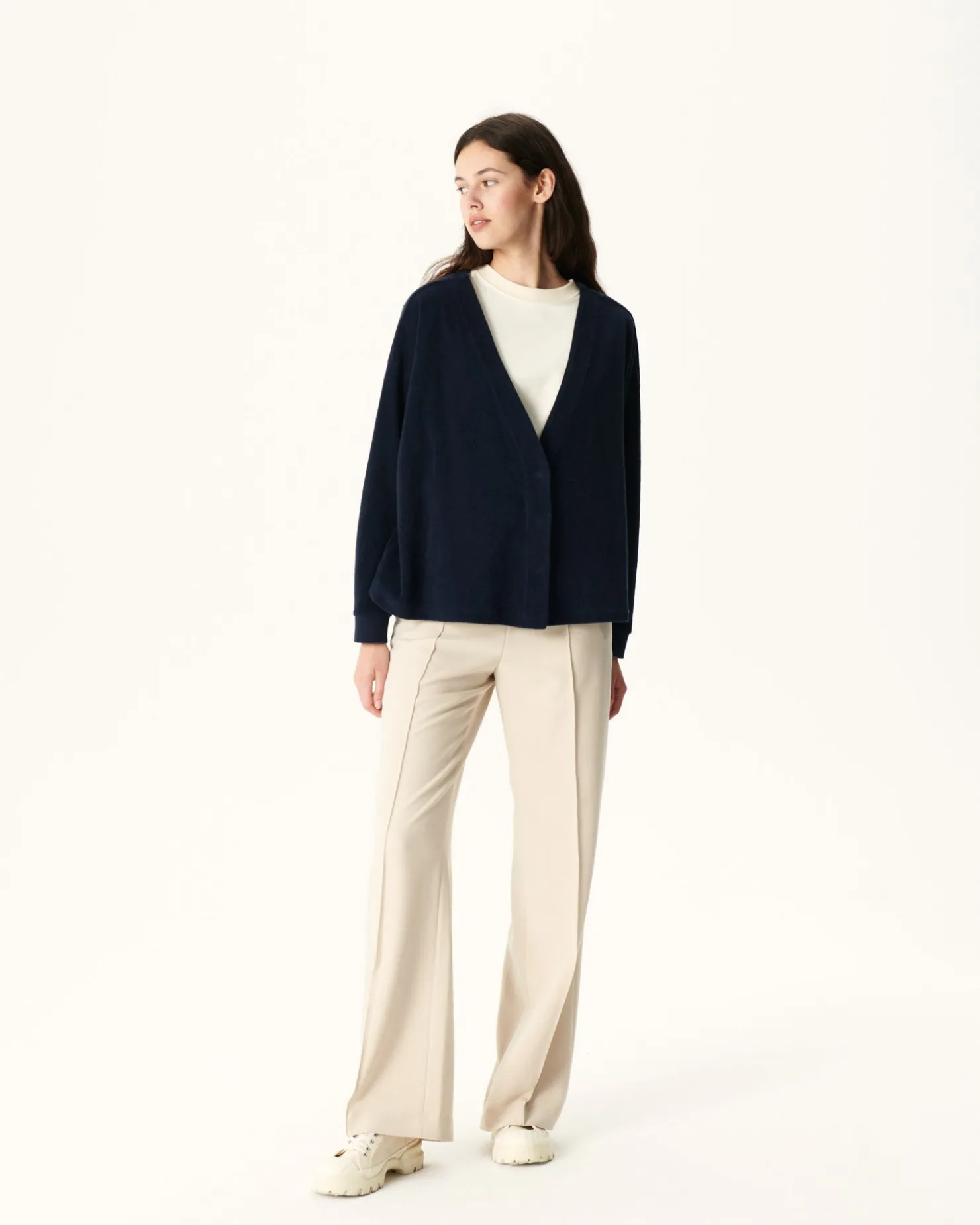 JOTT Navy Pamplona Long Sleeve Cardigan 104 Navy Discount