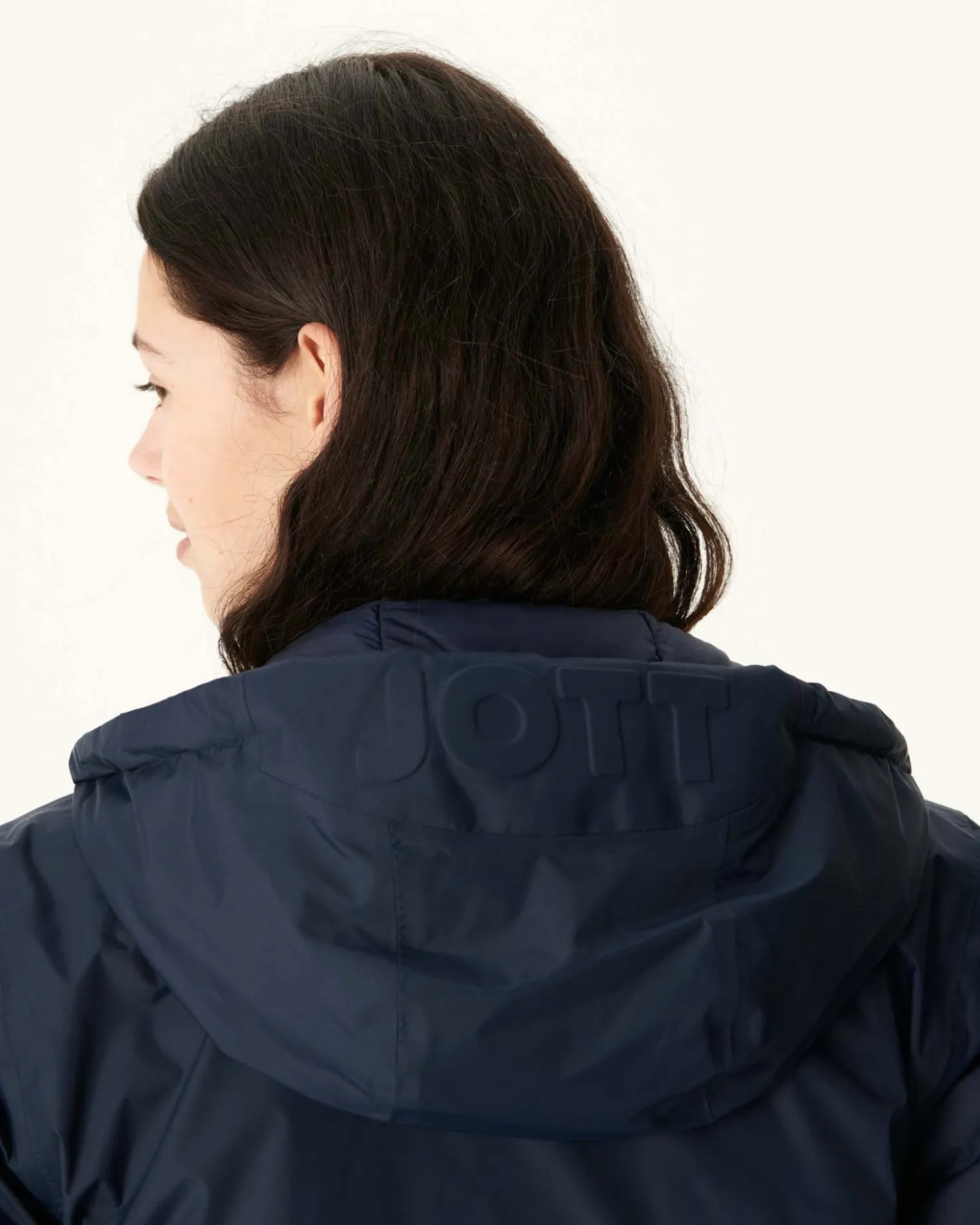 JOTT Navy Roma Reversible Long Down Jacket 104 Marine Cheap