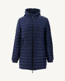 JOTT Navy Roma Reversible Long Down Jacket 104 Marine Cheap