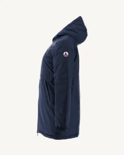 JOTT Navy Roma Reversible Long Down Jacket 104 Marine Cheap