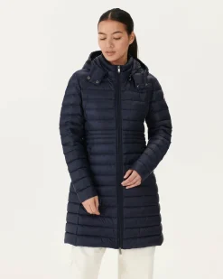 JOTT Navy Vero Long Hooded Puffer Jacket 104 Navy Hot
