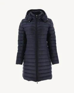 JOTT Navy Vero Long Hooded Puffer Jacket 104 Navy Hot