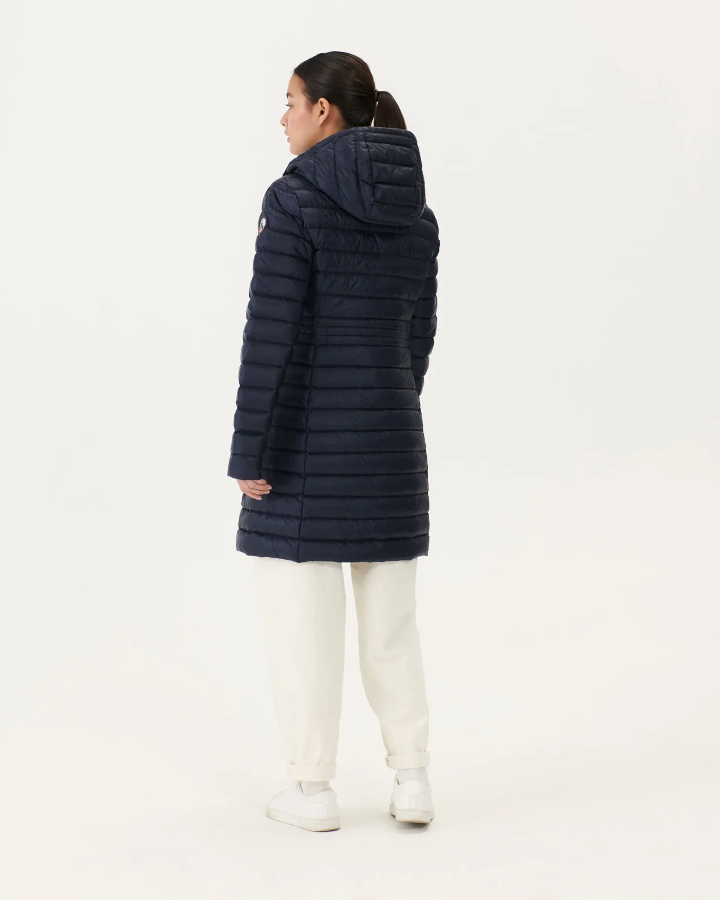 JOTT Navy Vero Long Hooded Puffer Jacket 104 Navy Hot