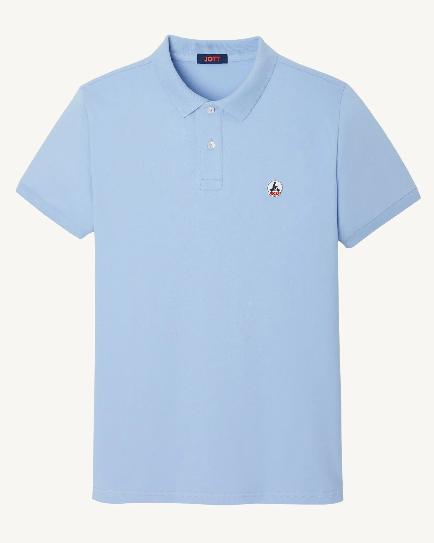 JOTT Organic Cotton Polo Shirt Light Blue Marbella 180 Soft Blue Discount