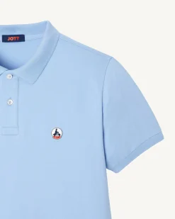 JOTT Organic Cotton Polo Shirt Light Blue Marbella 180 Soft Blue Discount
