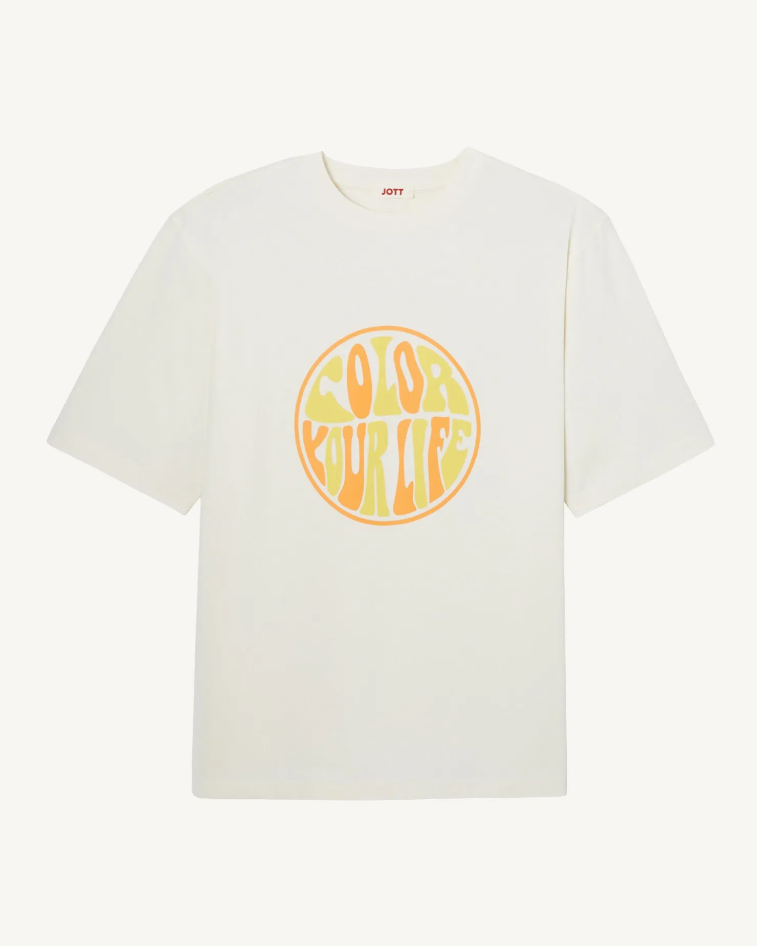 JOTT Organic Cotton T-Shirt Ecru Leo 895 Off-White Clearance