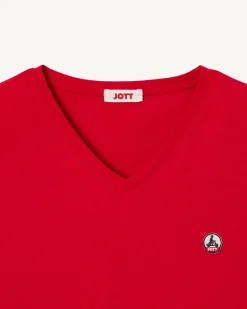JOTT Organic Cotton T-Shirt Red Benito 300 Red Cheap