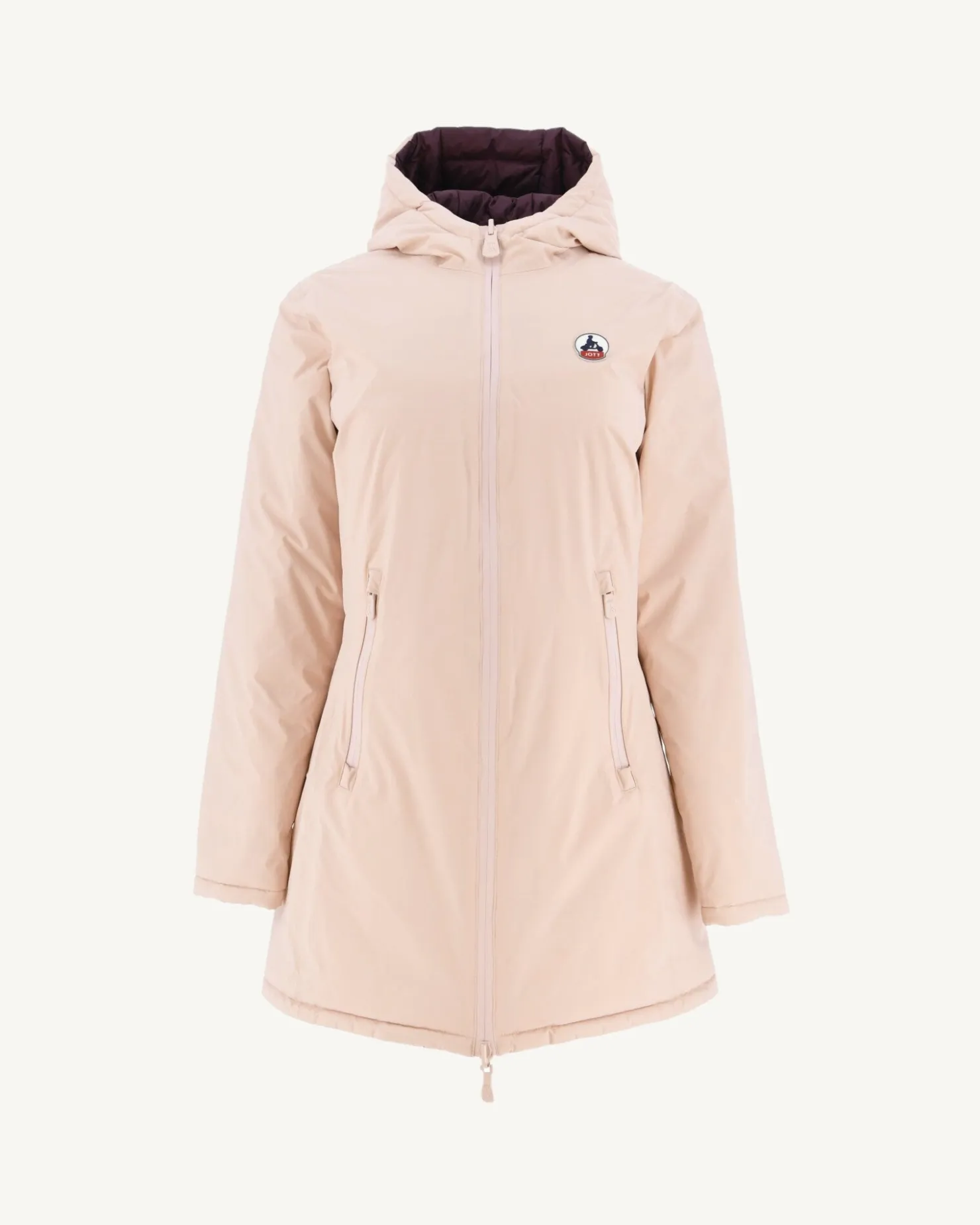 JOTT Pale Pink/Moscow Aubergine Reversible Down Jacket 454 Pale Pink/Aubergine Flash Sale