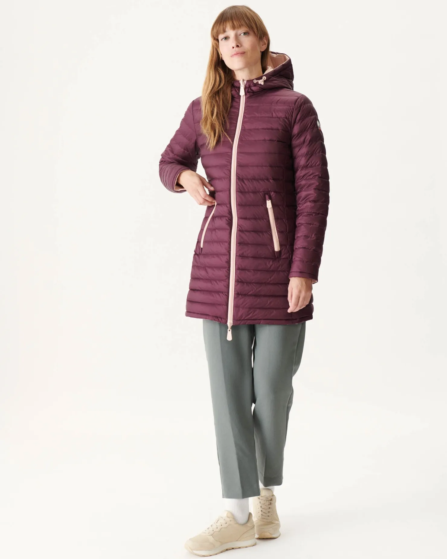 JOTT Pale Pink/Moscow Aubergine Reversible Down Jacket 454 Pale Pink/Aubergine Flash Sale