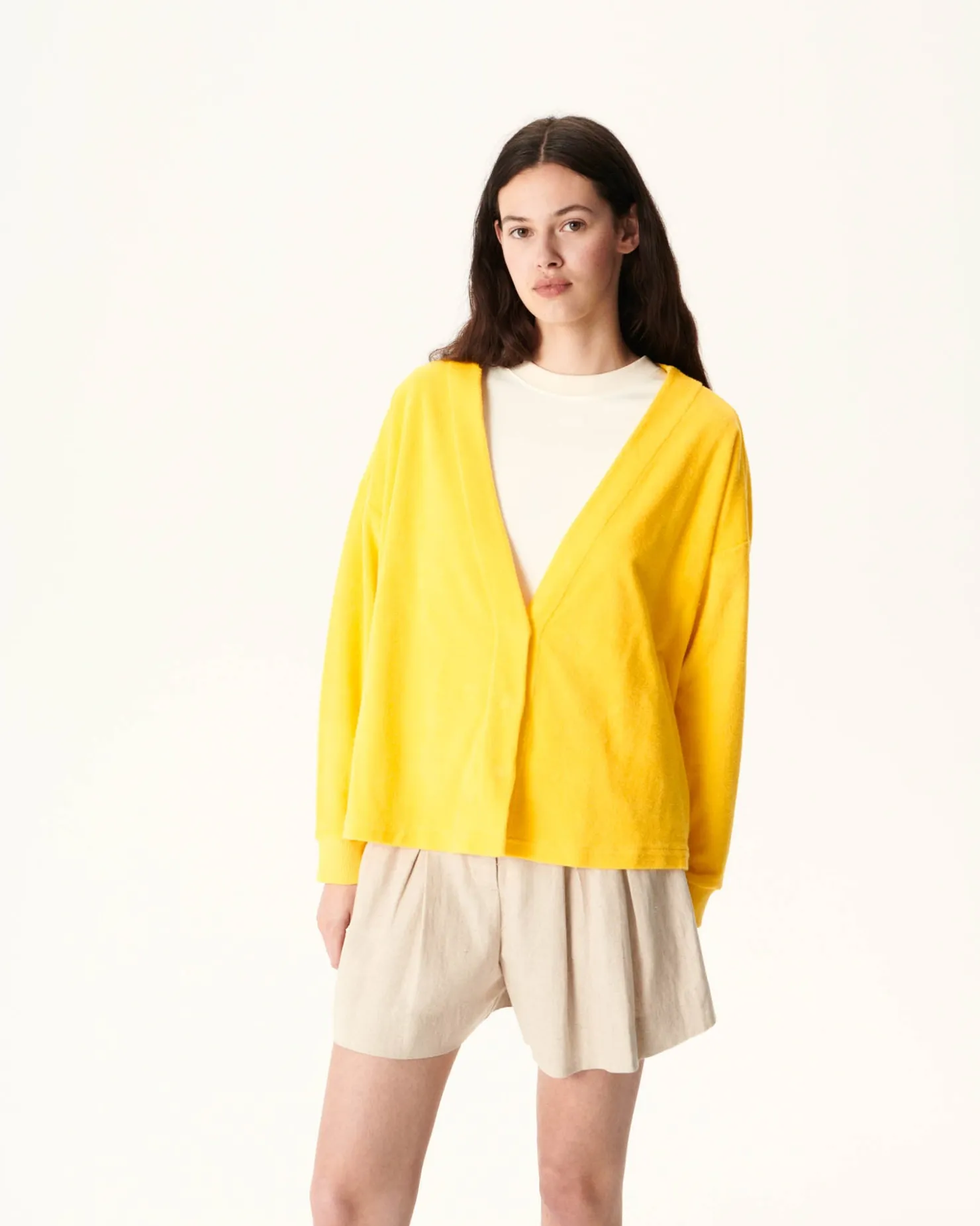 JOTT Pamplona Citron Long Sleeve Cardigan 631 Lemon Fashion