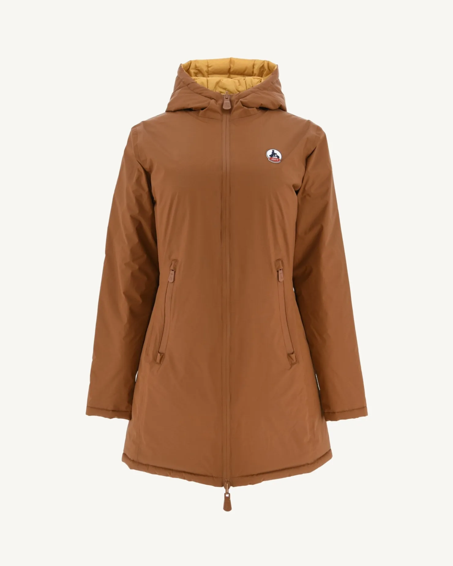 JOTT Reversible Caramel/Mustard Moscow Puffer Jacket 828 Caramel/Mustard Cheap