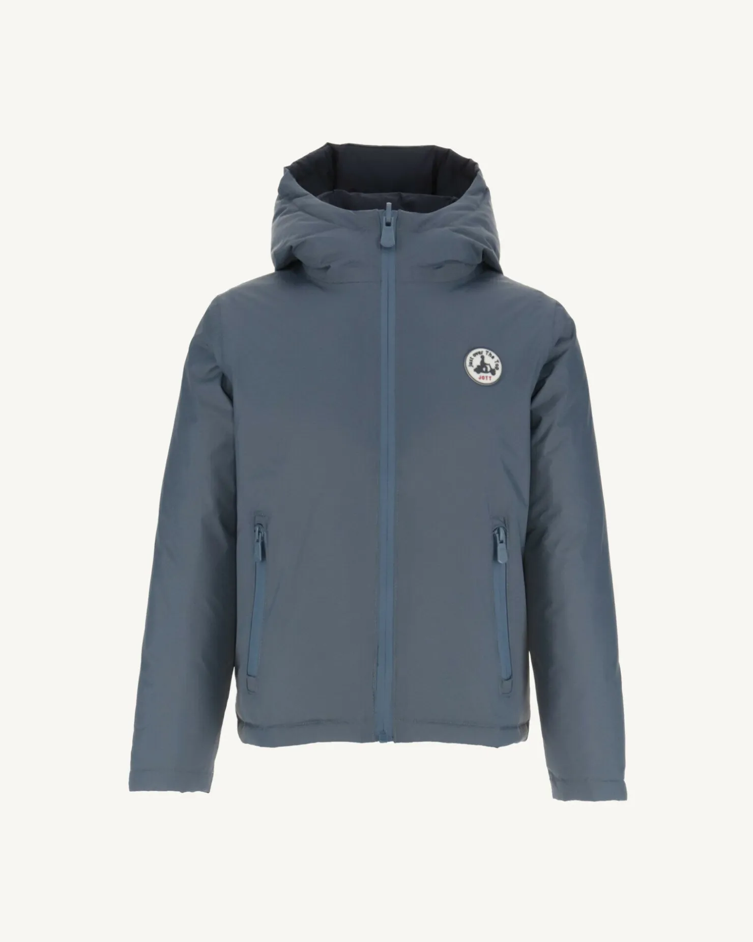 JOTT Reversible Hooded Down Jacket For Children Blue/Navy Yoko 109 Navy Blue Best Sale
