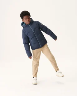 JOTT Reversible Hooded Down Jacket For Children Blue/Navy Yoko 109 Navy Blue Best Sale