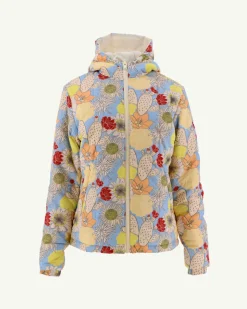 JOTT Reversible Hooded Down Jacket Ultralight Ecru/Bohemian Blue Kara 8953 Off-White/Bohemian Blue New