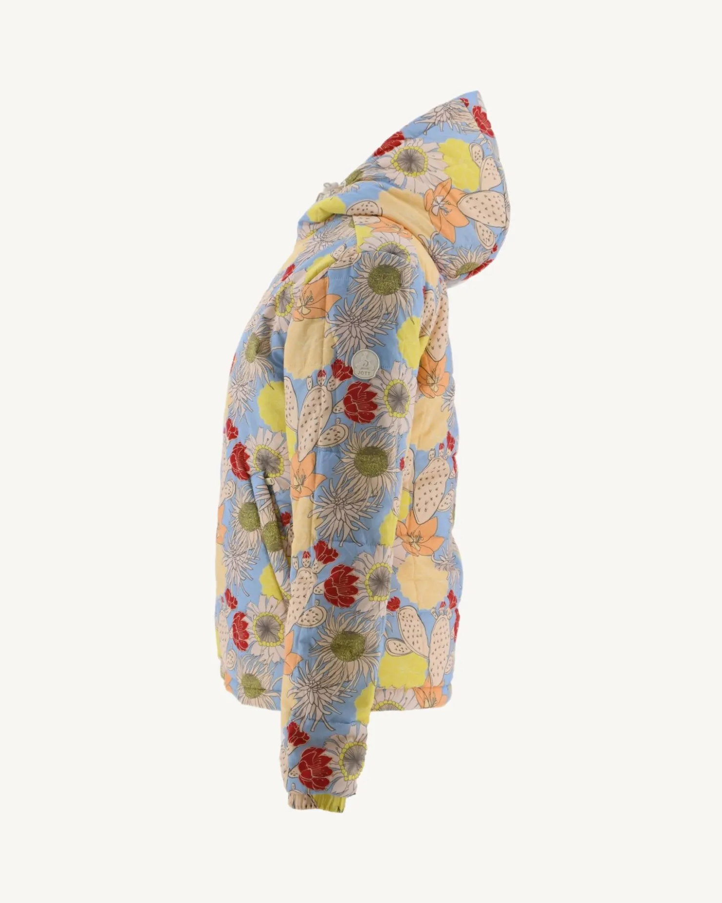 JOTT Reversible Hooded Down Jacket Ultralight Ecru/Bohemian Blue Kara 8953 Off-White/Bohemian Blue New