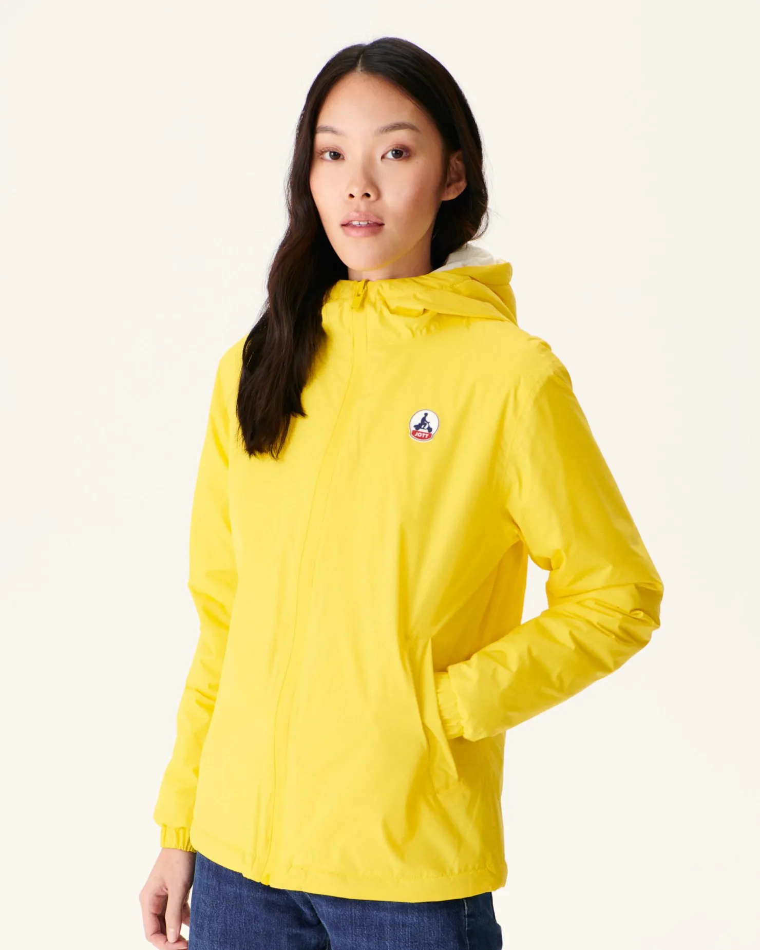 JOTT Reversible Hooded Down Jacket Ultralight Lemon/Ecru Kara 6311 Lemon / Off-White Flash Sale