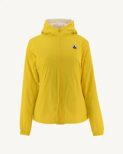 JOTT Reversible Hooded Down Jacket Ultralight Lemon/Ecru Kara 6311 Lemon / Off-White Flash Sale