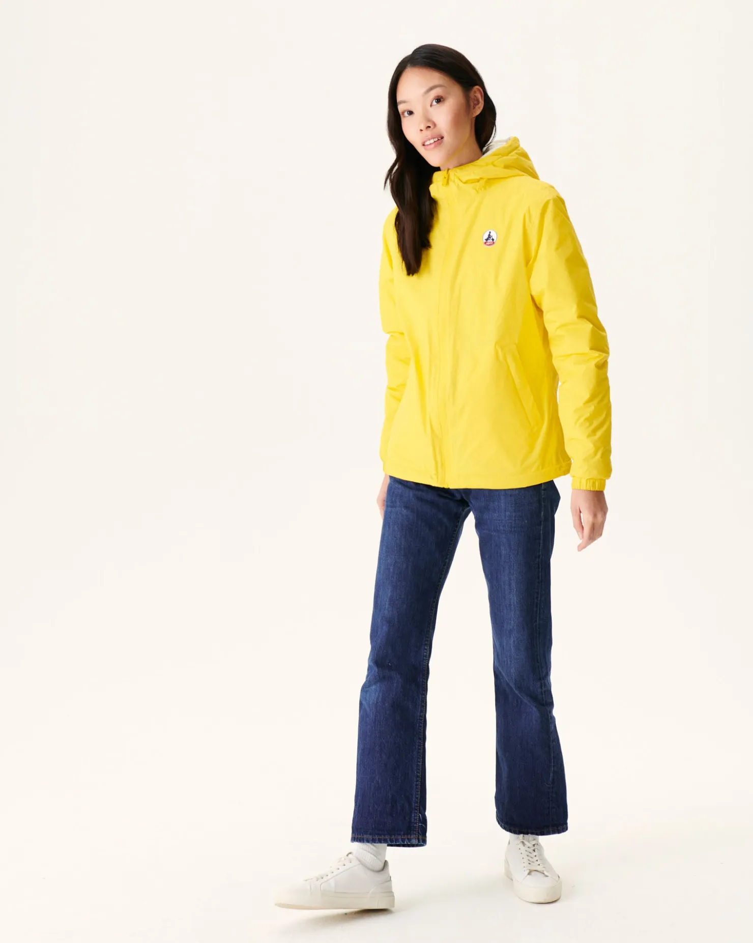 JOTT Reversible Hooded Down Jacket Ultralight Lemon/Ecru Kara 6311 Lemon / Off-White Flash Sale
