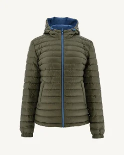 JOTT Reversible Hooded Down Jacket Jeans Blue/Army Vienna 1400 Blue Jeans / Army Cheap
