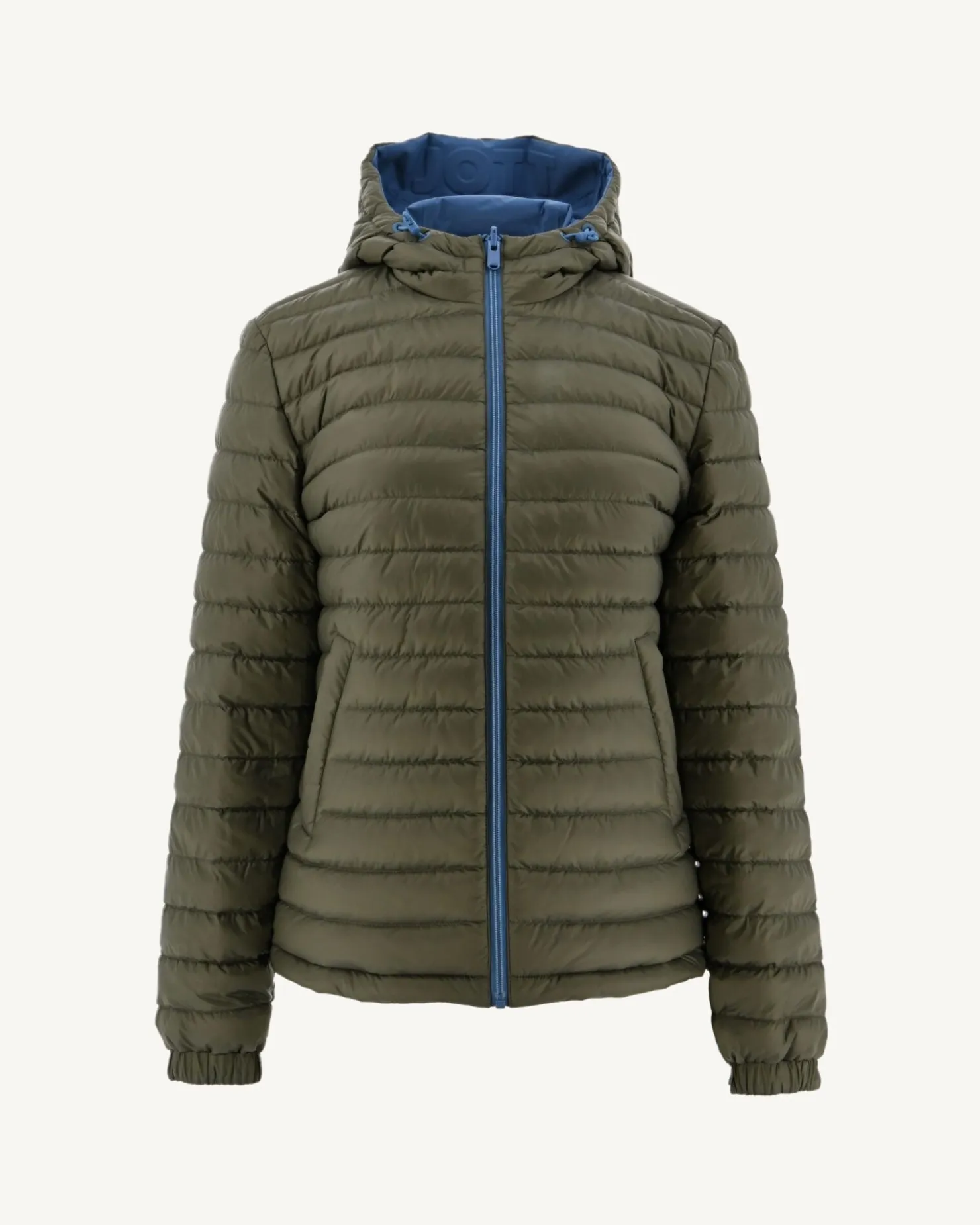 JOTT Reversible Hooded Down Jacket Jeans Blue/Army Vienna 1400 Blue Jeans / Army Cheap