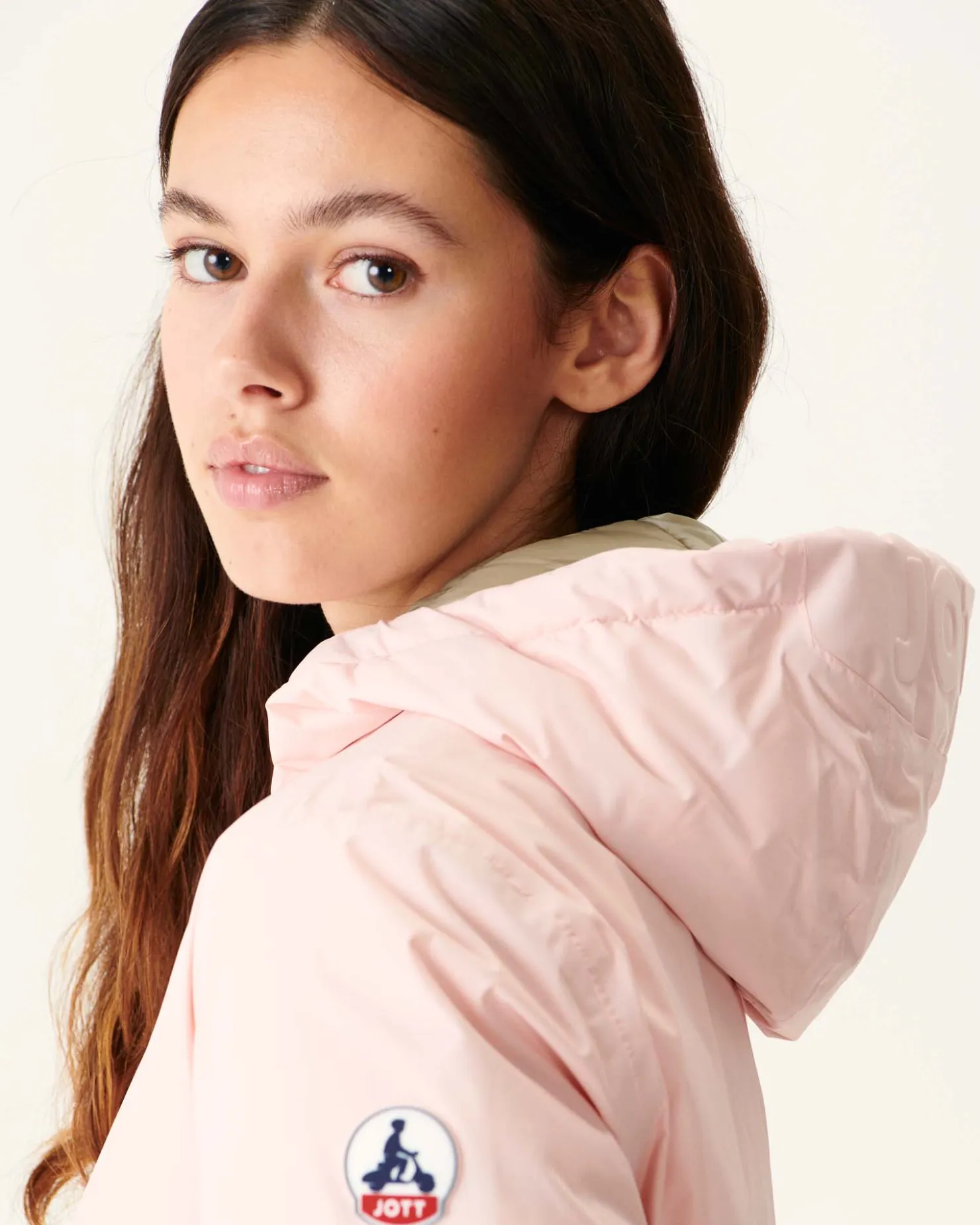 JOTT Reversible Hooded Down Jacket Light Pink/Vienna Beige 4630 Soft Pink / Beige Cheap