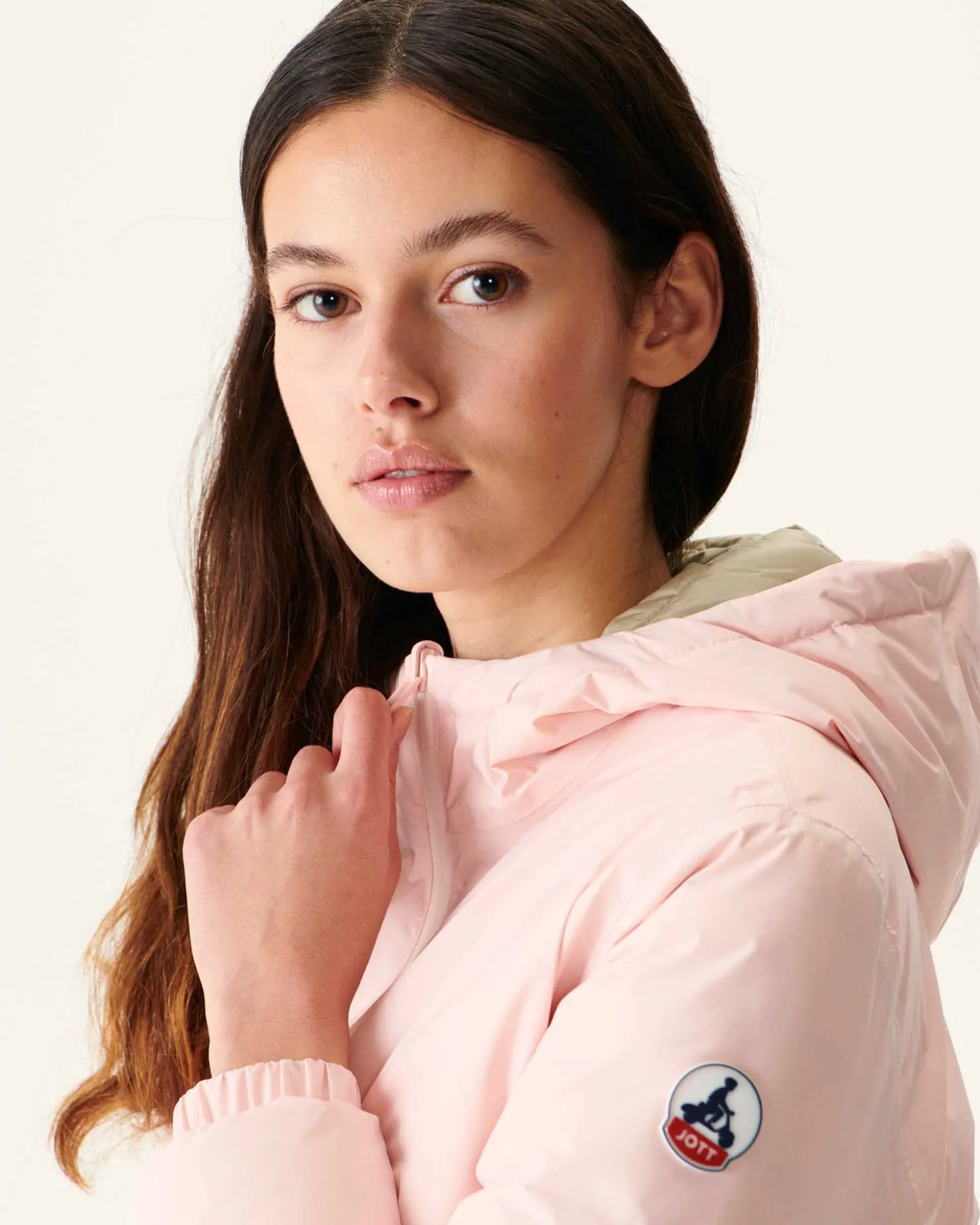 JOTT Reversible Hooded Down Jacket Light Pink/Vienna Beige 4630 Soft Pink / Beige Cheap