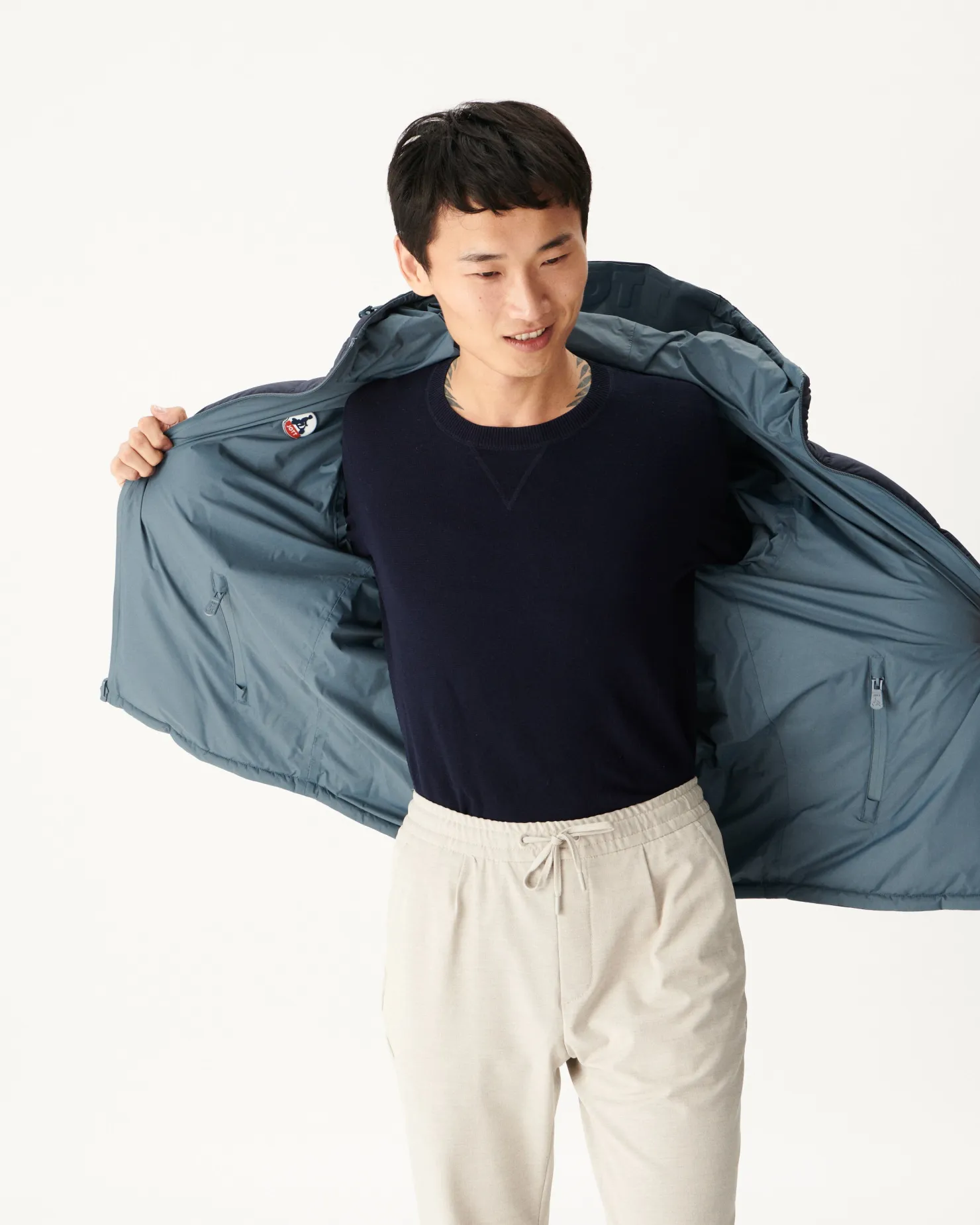 JOTT Reversible Hooded Down Jacket Great Cold Blue/Navy Aspen 109 Navy Blue Cheap