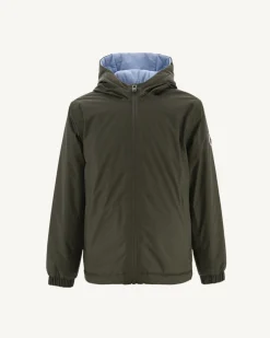 JOTT Reversible Ultralight Down Jacket With Hood Army/Light Blue Child Ross 2551 Army / Soft Blue Clearance