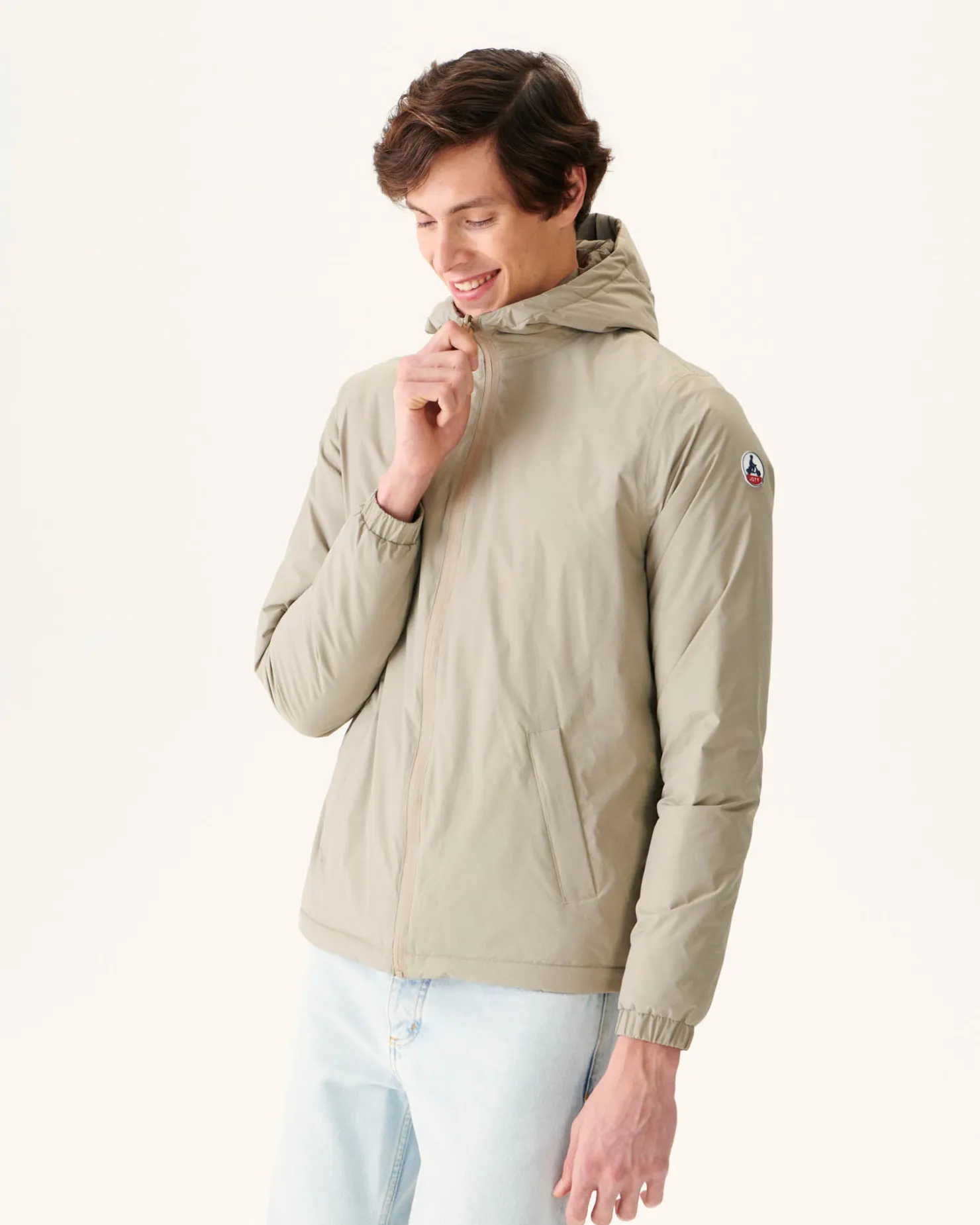 JOTT Reversible Ultralight Hooded Down Jacket Beige/Taupe Vigo 8041 Beige / Taupe Best Sale