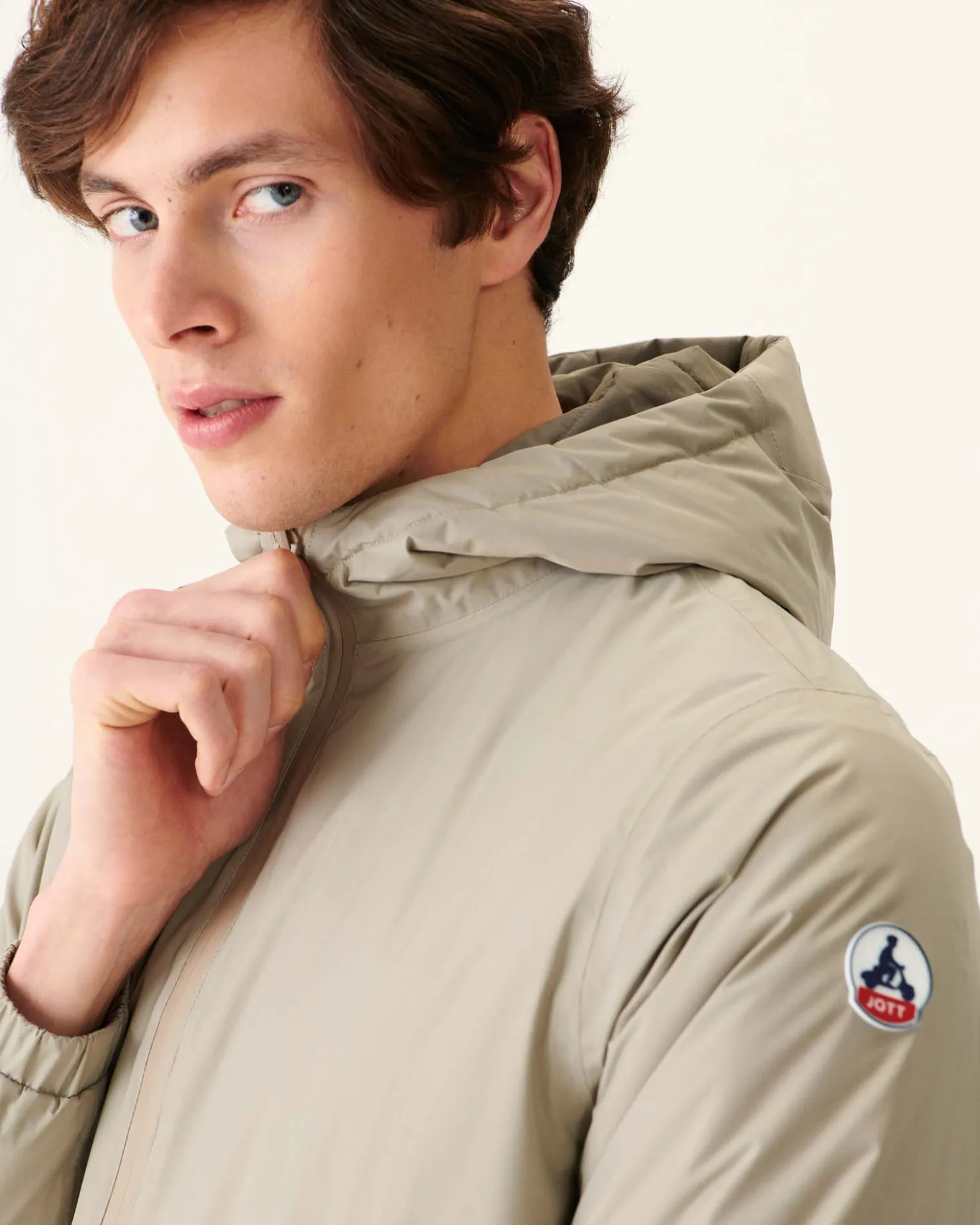JOTT Reversible Ultralight Hooded Down Jacket Beige/Taupe Vigo 8041 Beige / Taupe Best Sale