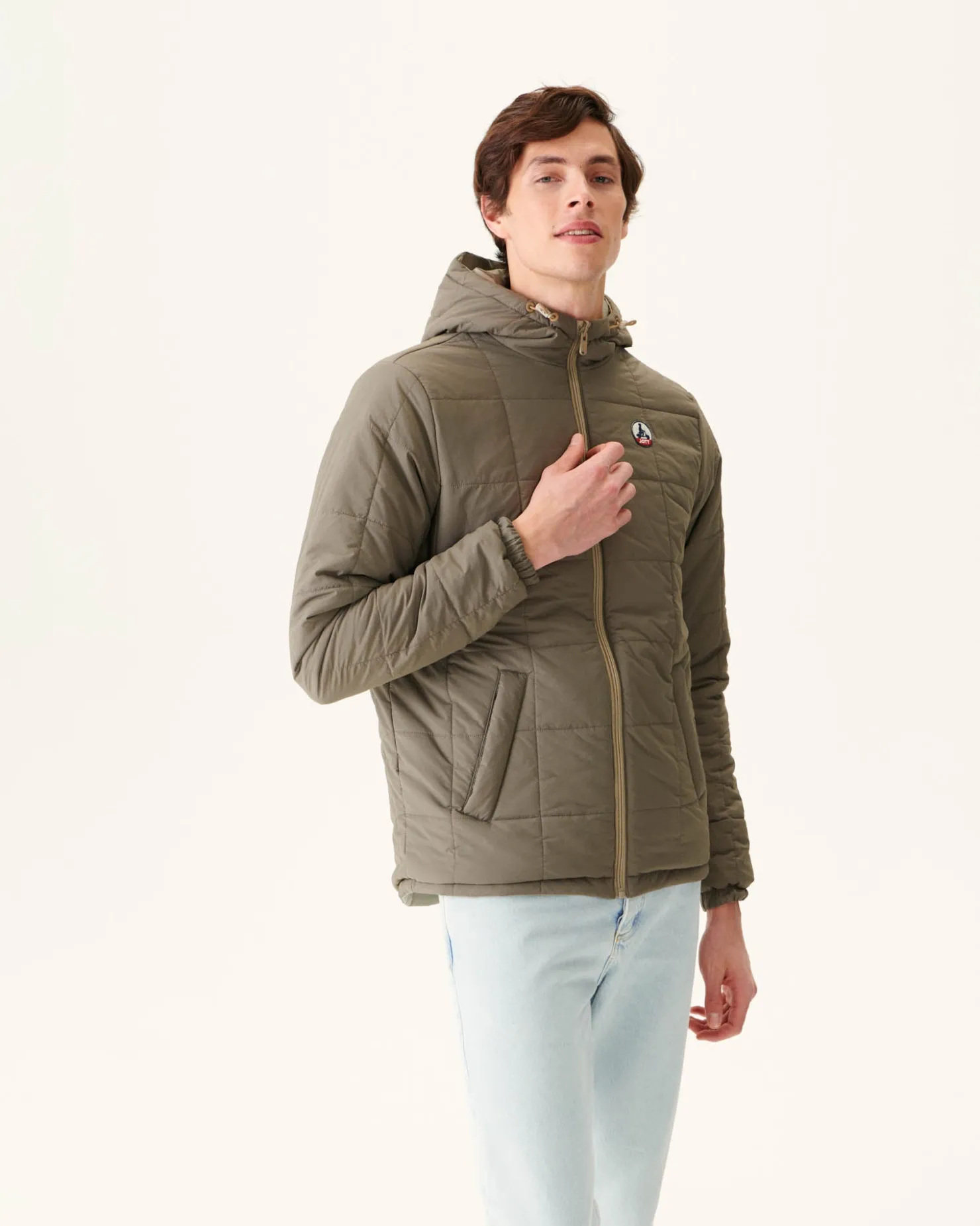 JOTT Reversible Ultralight Hooded Down Jacket Beige/Taupe Vigo 8041 Beige / Taupe Best Sale