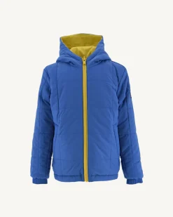 JOTT Reversible Ultralight Hooded Down Jacket Lemon/Azure Child Rosso 6310 Lemon / Azure New