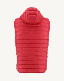 JOTT Rouge Pat Sleeveless Hooded Down Jacket 300 Red New