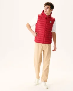 JOTT Rouge Pat Sleeveless Hooded Down Jacket 300 Red New