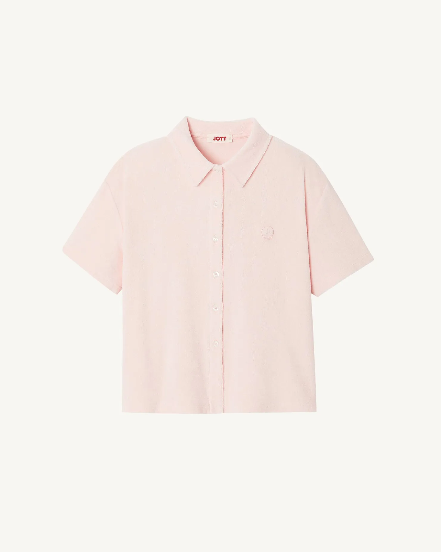 JOTT Short Terrycloth Shirt Light Pink Nova 463 Soft Pink New