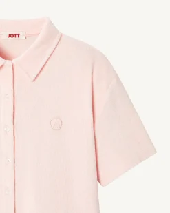 JOTT Short Terrycloth Shirt Light Pink Nova 463 Soft Pink New