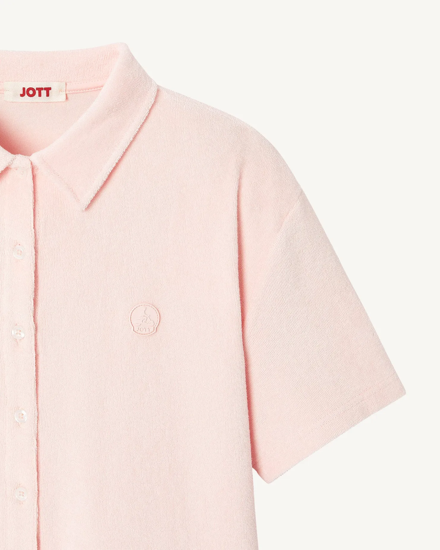 JOTT Short Terrycloth Shirt Light Pink Nova 463 Soft Pink New