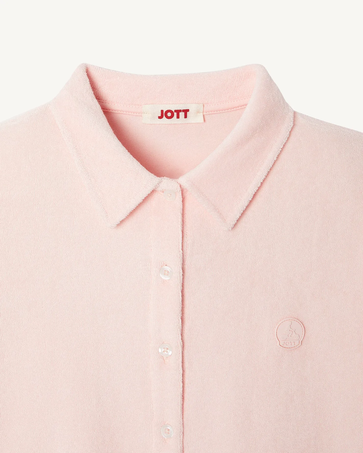 JOTT Short Terrycloth Shirt Light Pink Nova 463 Soft Pink New