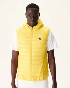 JOTT Sleeveless Hooded Down Jacket Light Yellow Pat 627 Soft Yellow Best Sale
