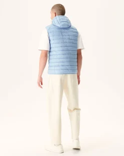 JOTT Sleeveless Hooded Padded Jacket Light Blue Pat 180 Soft Blue Clearance