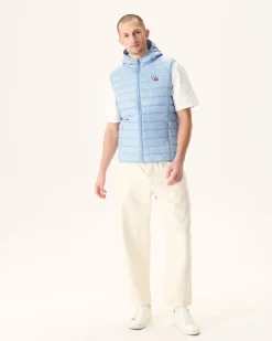 JOTT Sleeveless Hooded Padded Jacket Light Blue Pat 180 Soft Blue Clearance