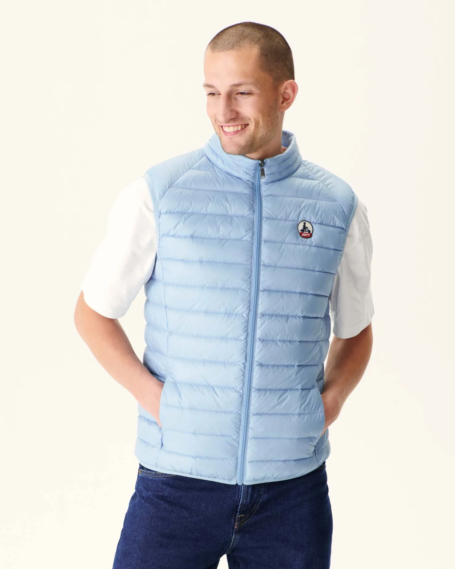 JOTT Sleeveless Padded Jacket Light Blue Tom 180 Soft Blue Cheap