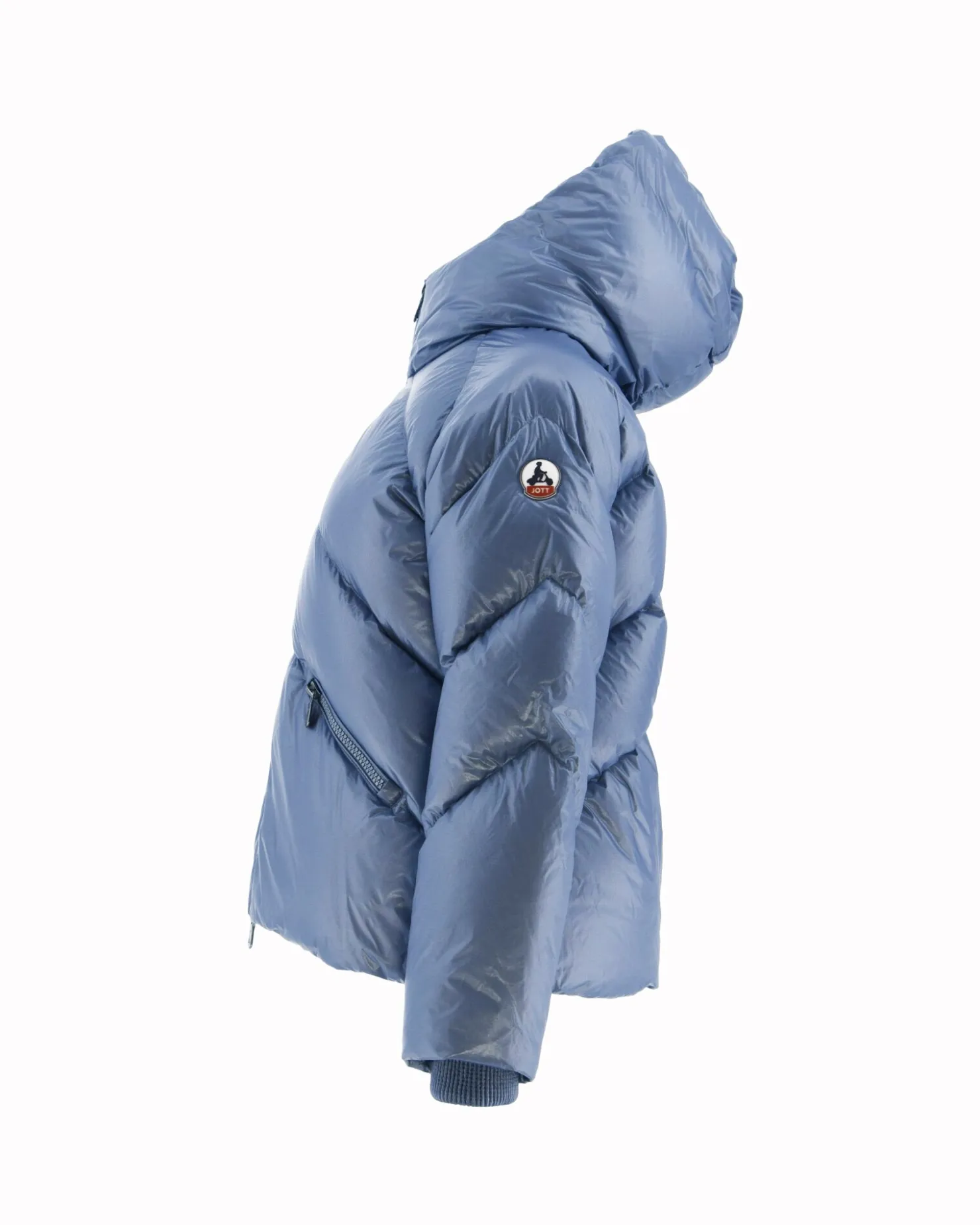 JOTT Stellar Washed Blue Hooded Puffer Jacket 182 Faded Blue Best Sale
