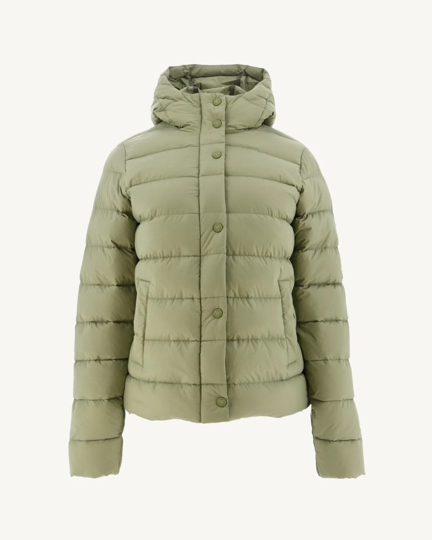 JOTT Straight Hooded Down Jacket Light Khaki Jane 247 Bush Outlet